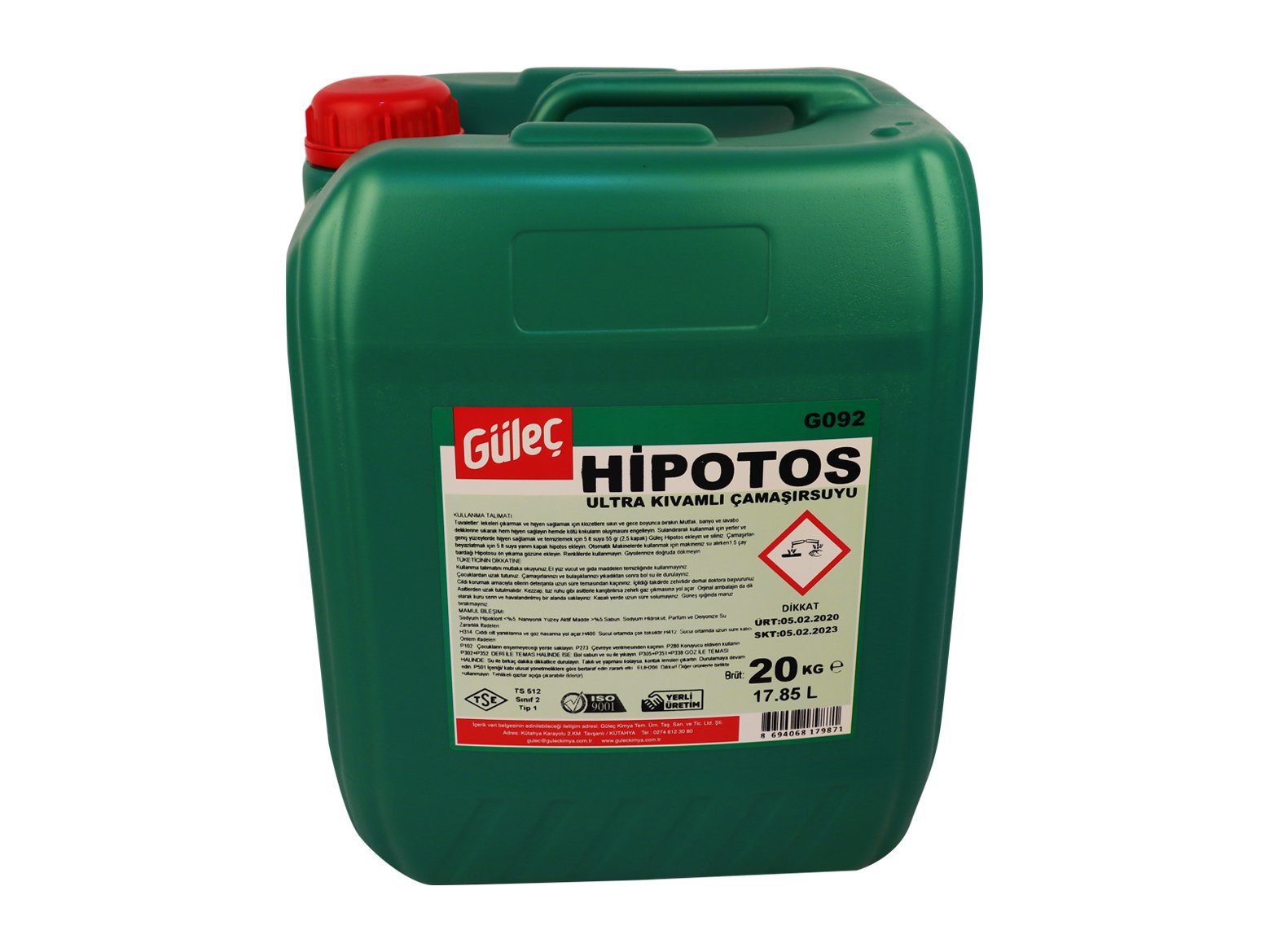 Güleç Hipotos Ultra Çamaşır Suyu 30 Kg